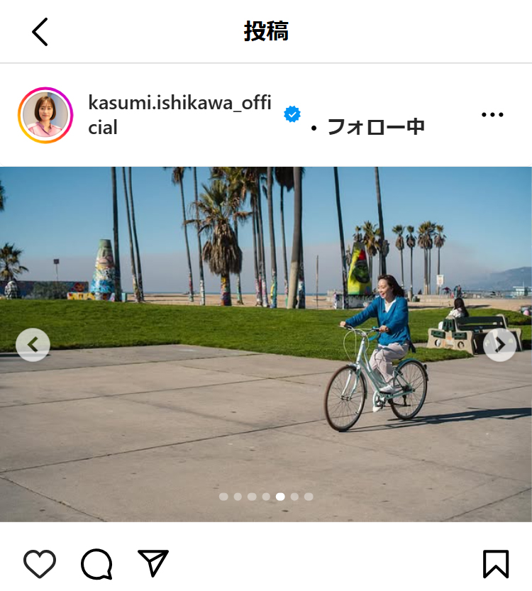 石川佳純さんのインスタグラムから