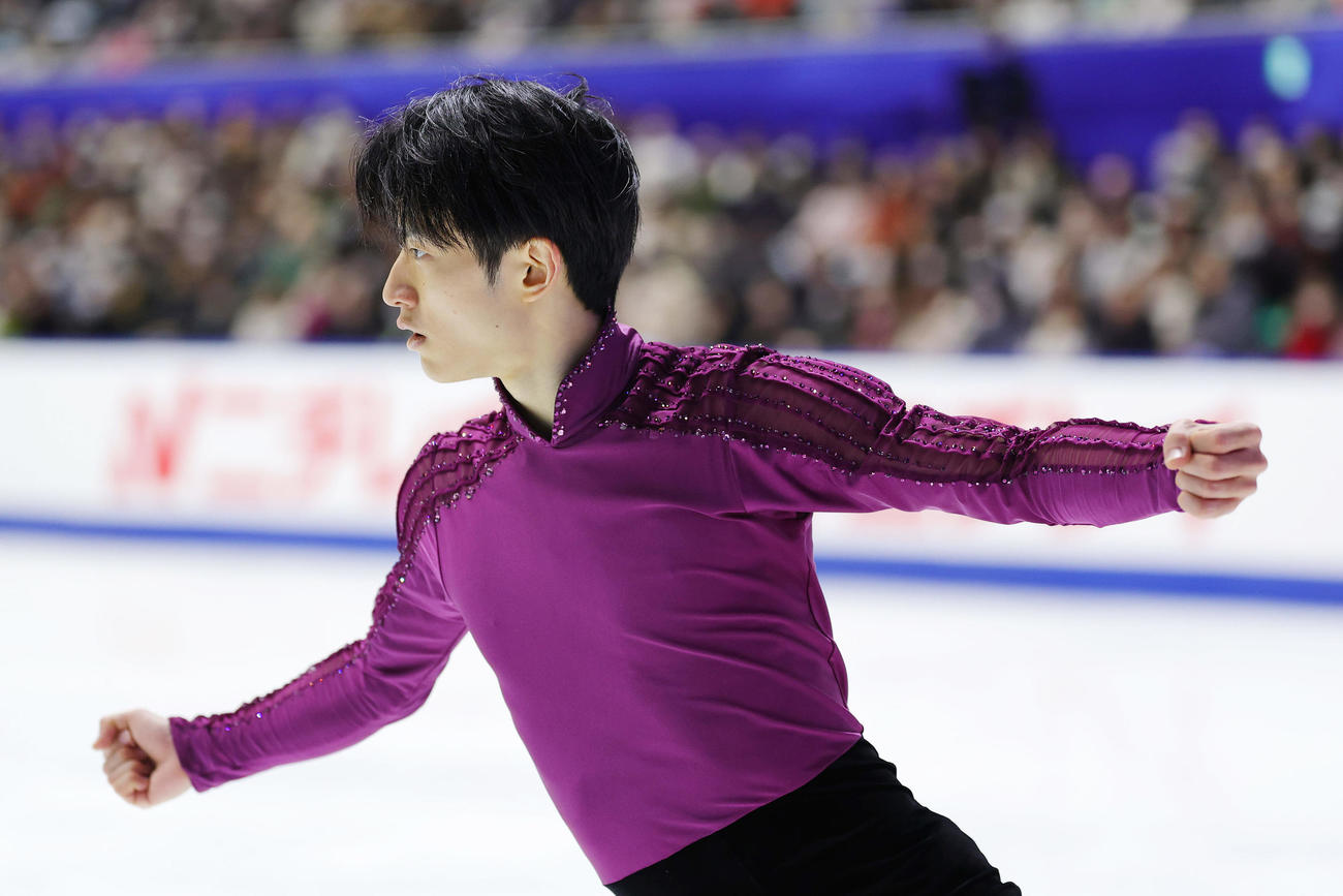 男子SPで演技する山本（撮影・前田充）