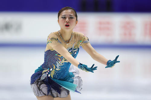 女子フリーで演技する永見（撮影・前田充）