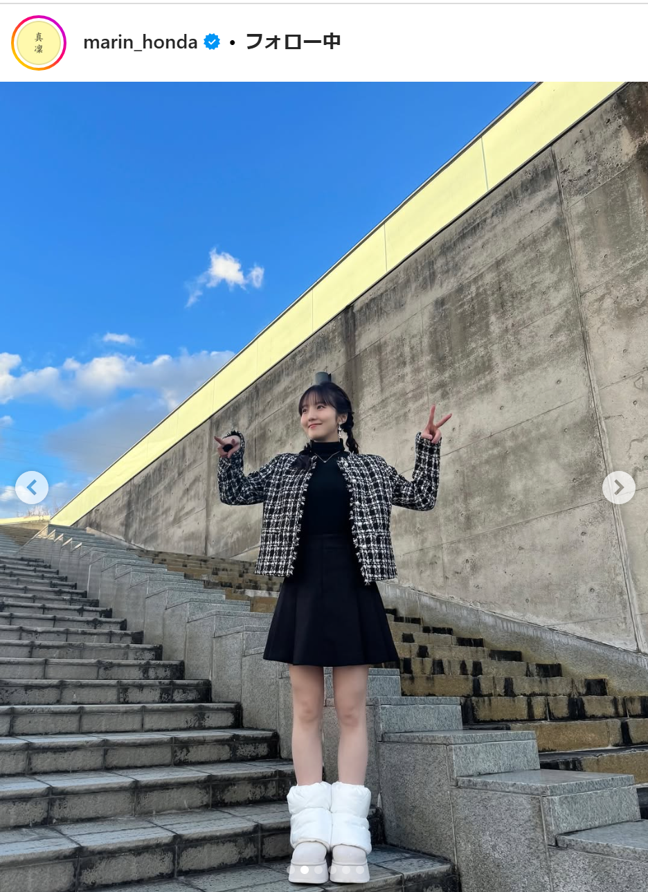 本田真凜のインスタグラムから