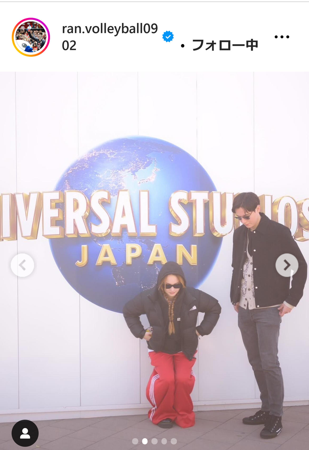 高橋藍のインスタグラムから