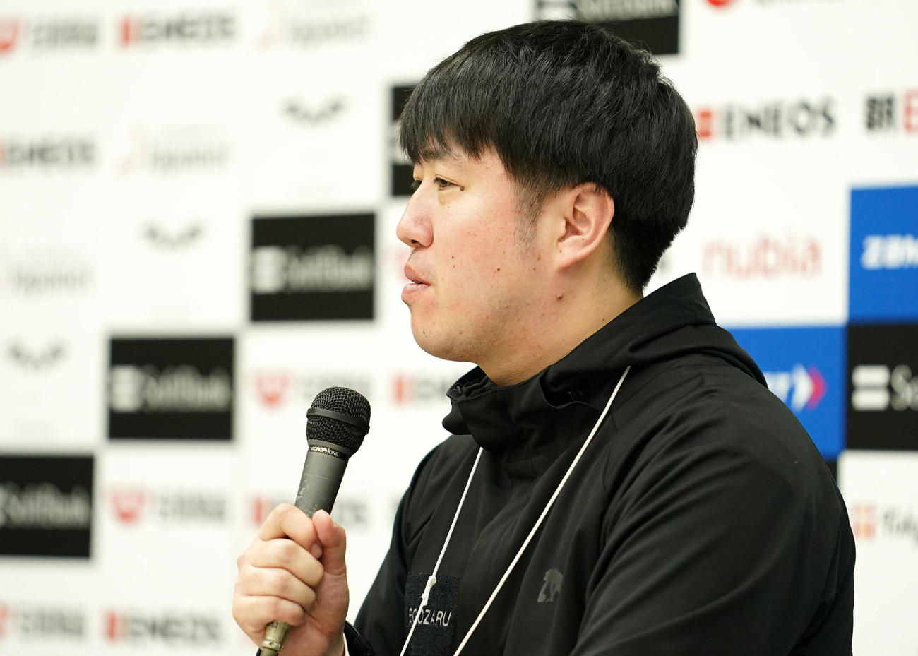 福岡大大濠対鳥取城北　試合を振り返る鳥取城北・河上監督（撮影・横山健太）