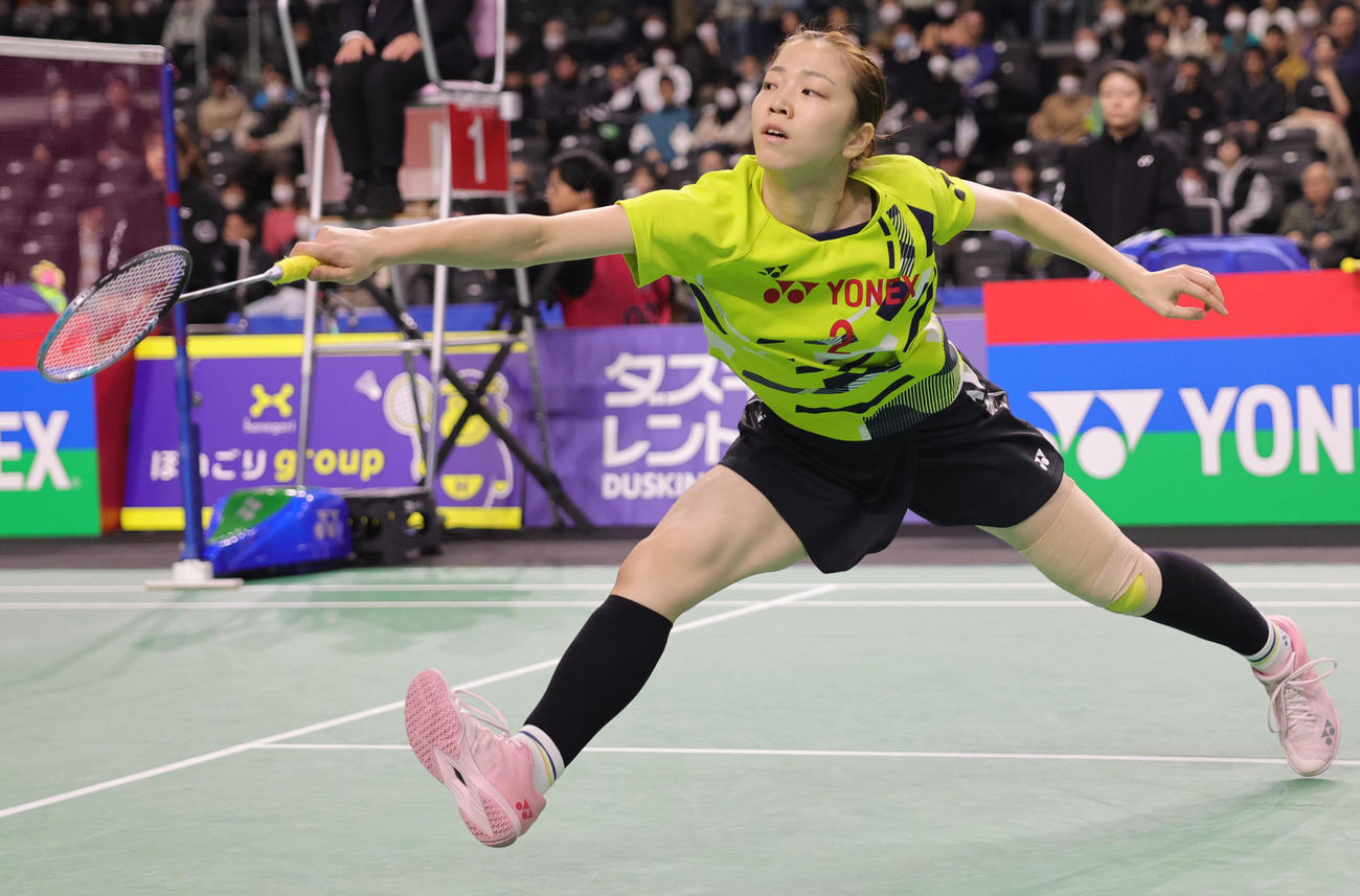 女子シングルスで準優勝に終わった仁平（撮影・野上伸悟）