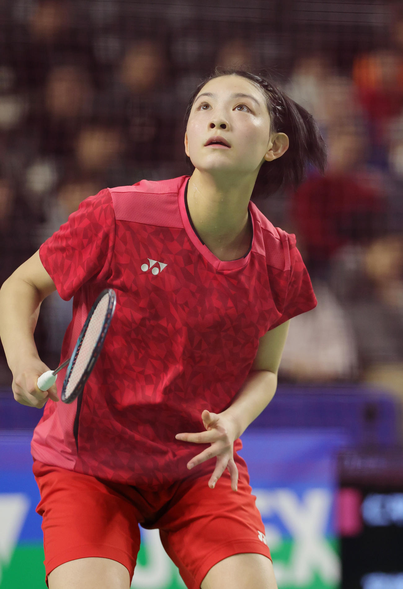 女子シングルスで優勝した宮崎（撮影・野上伸悟）
