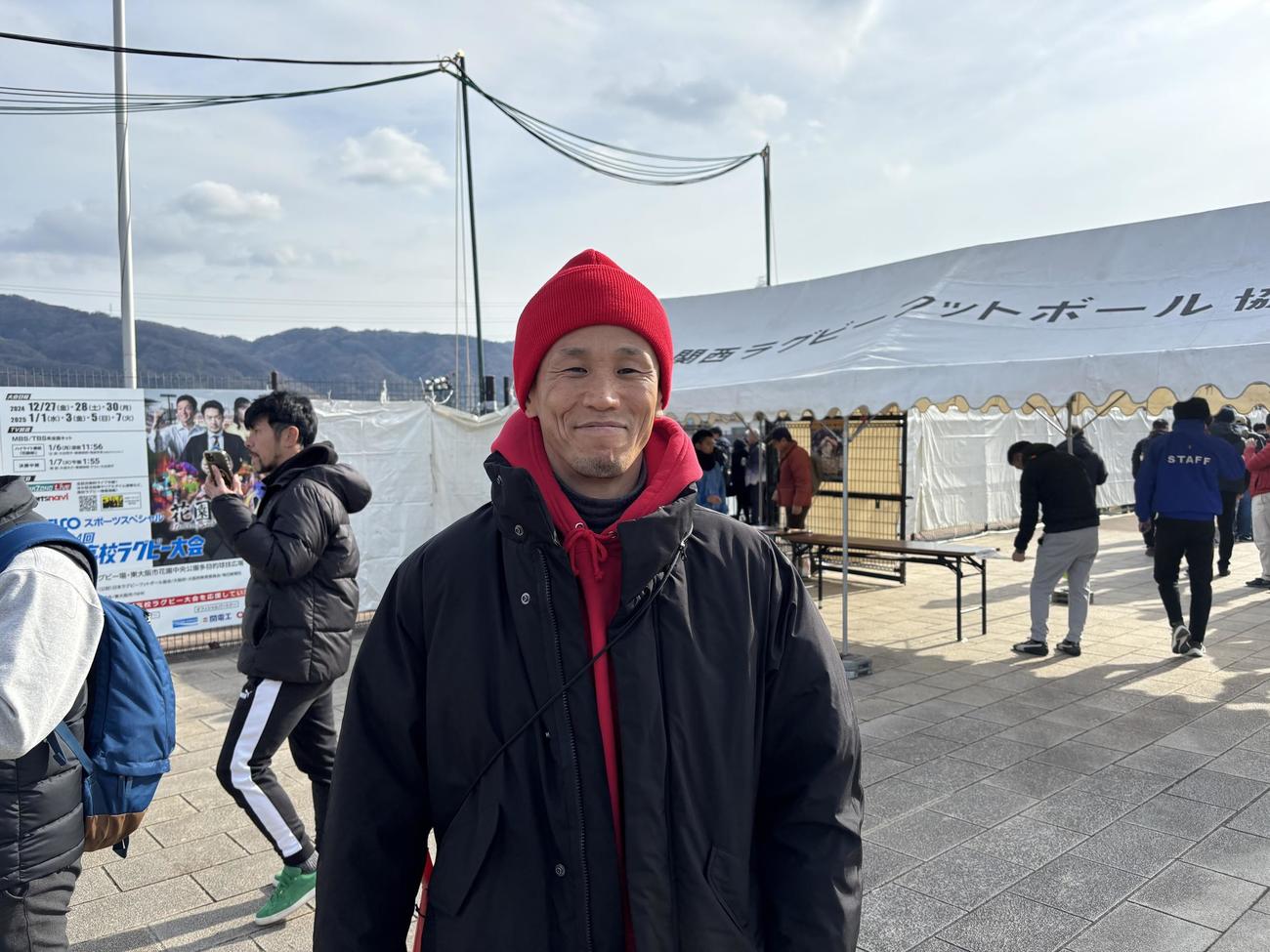 京都工学院で2トライした川口士央の父和晃さん（撮影・永田淳）