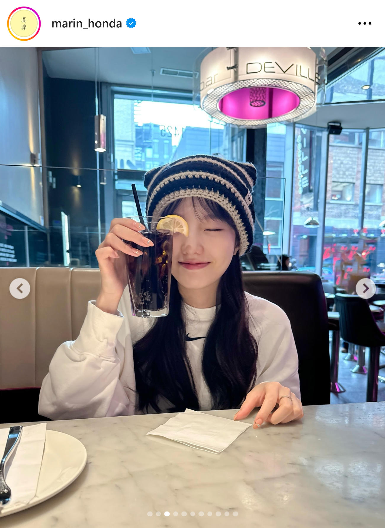 本田真凜さんのインスタグラムから