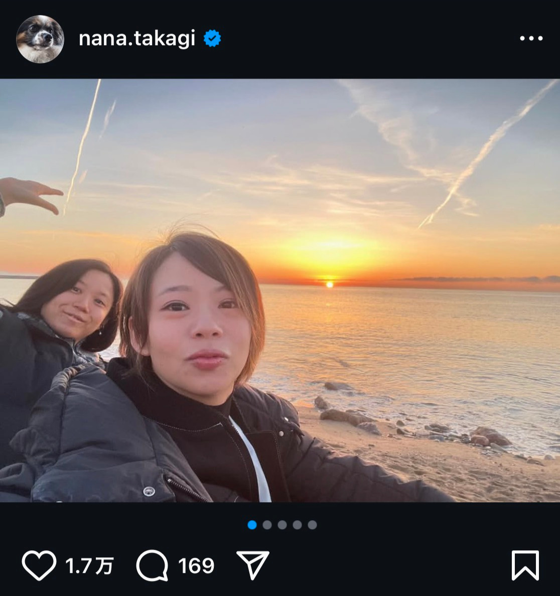 高木菜那さんのインスタグラムから