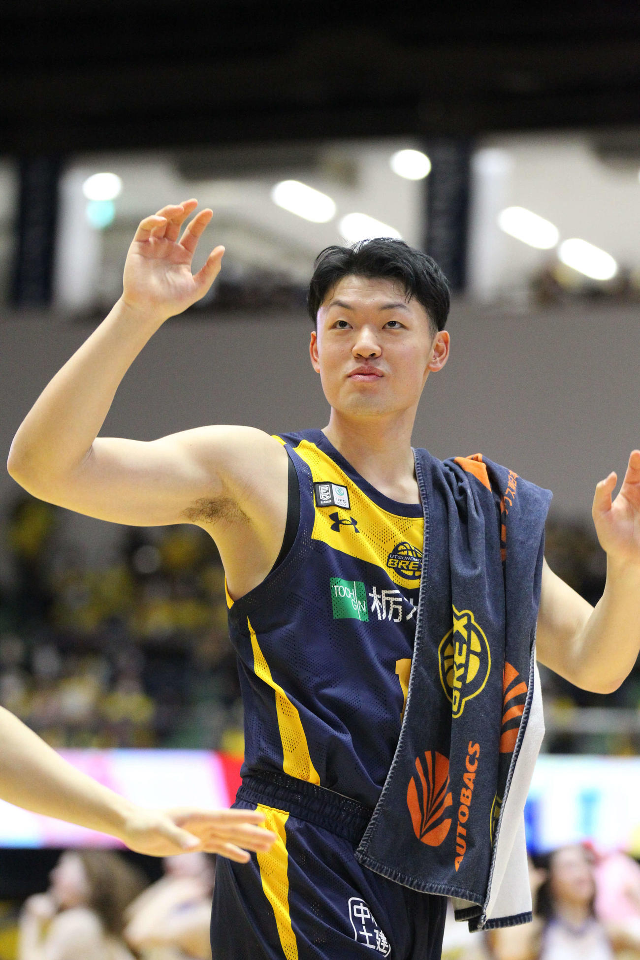 宇都宮対秋田　筑波大を辞め、プロ入りしたばかりの宇都宮の20歳・星川開聖が初出場し、初得点も決めた（撮影・沢田啓太郎）