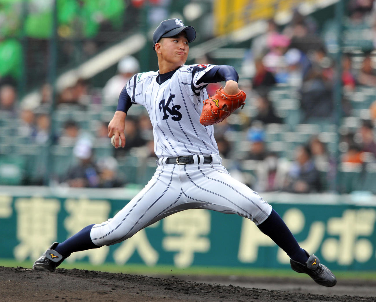 第85回選抜高校野球記念大会に京都翔英の投手として出場した榎本和輝さん（2013年3月撮影）