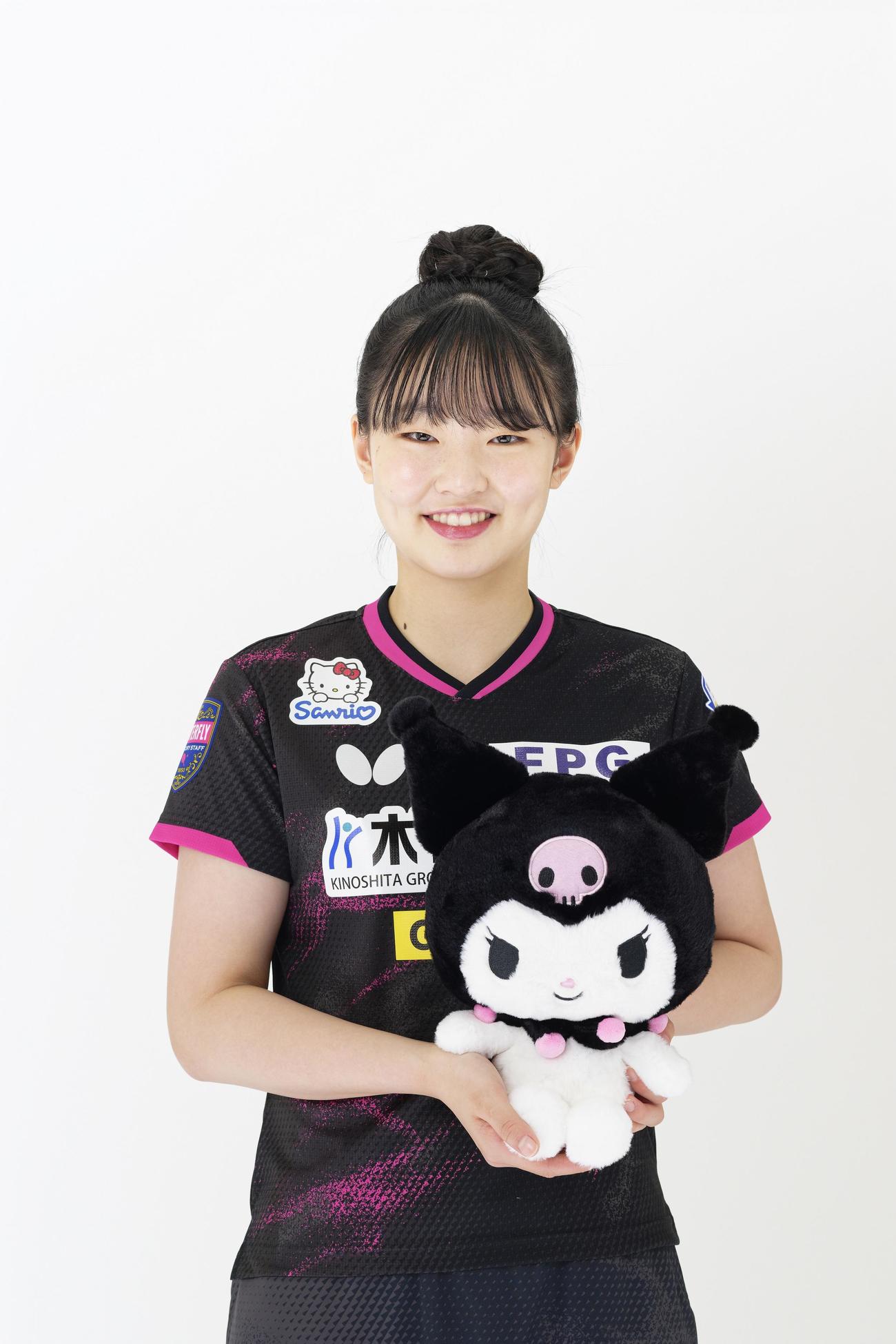 サンリオとスポンサー契約を締結した張本美和（C）2025 SANRIO CO．，LTD．　著作（株）サンリオ
