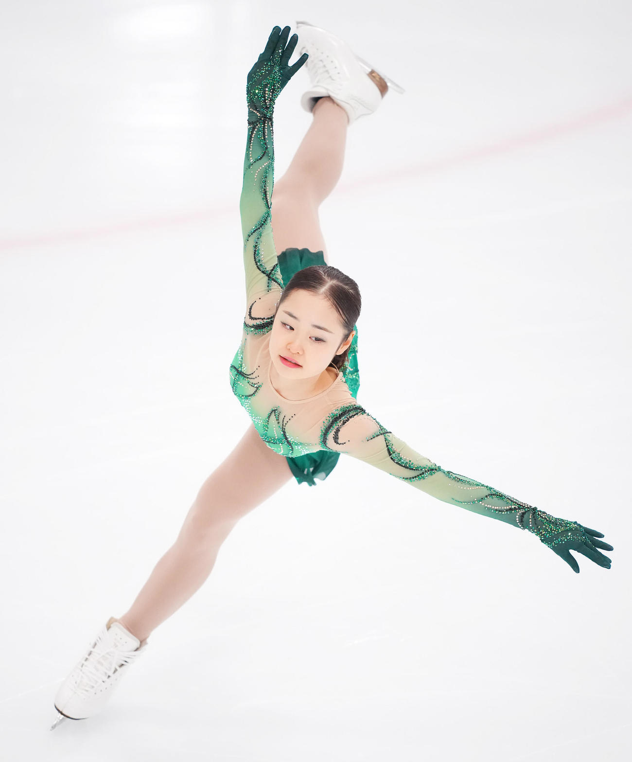 女子SPで演技する島田（撮影・垰建太）