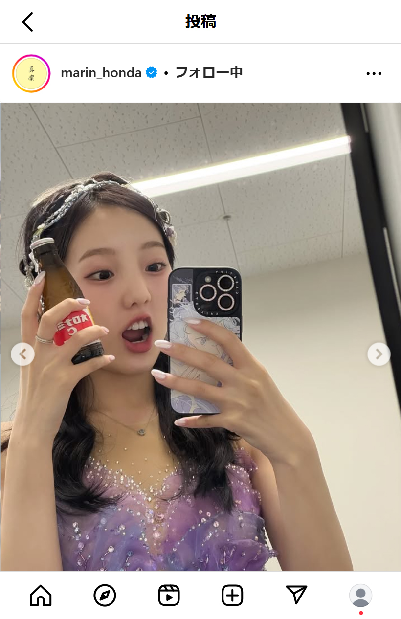本田真凜さんのインスタグラムから