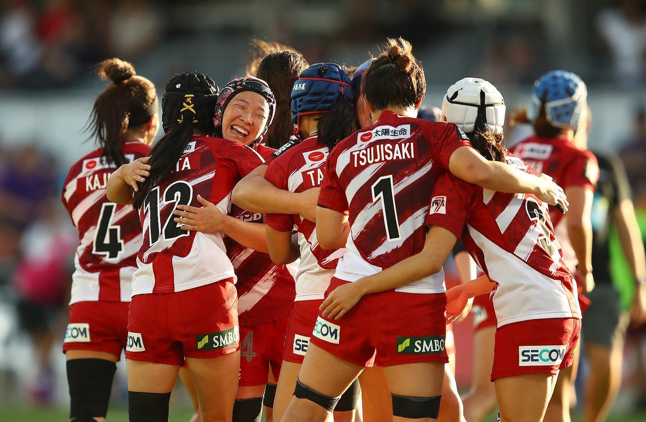HSBC SVNS2025パース大会で5位と躍進した女子7人制日本代表「サクラセブンズ」（C）JRFU