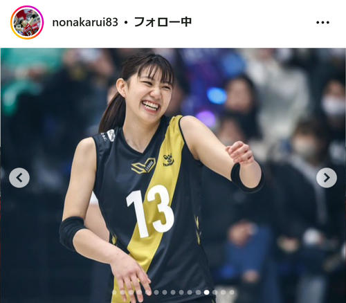 バレー】「キラキラ可愛い」野中瑠衣が笑顔満載オールスターフォト