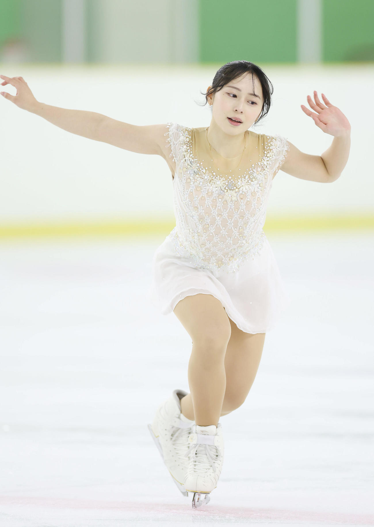 成年女子SPで演技する三宅（撮影・前田充）