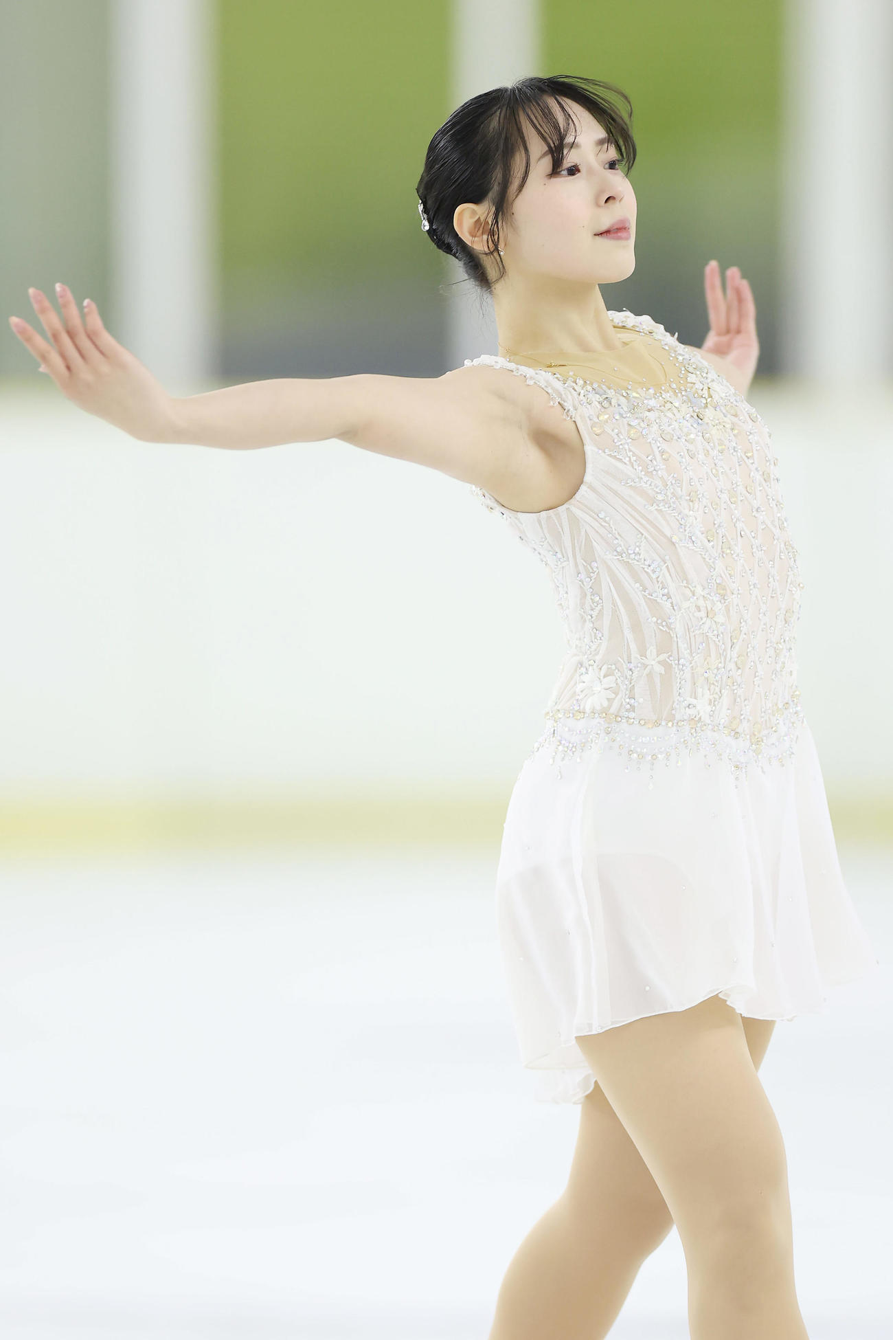 成年女子SPで演技する三宅（撮影・前田充）