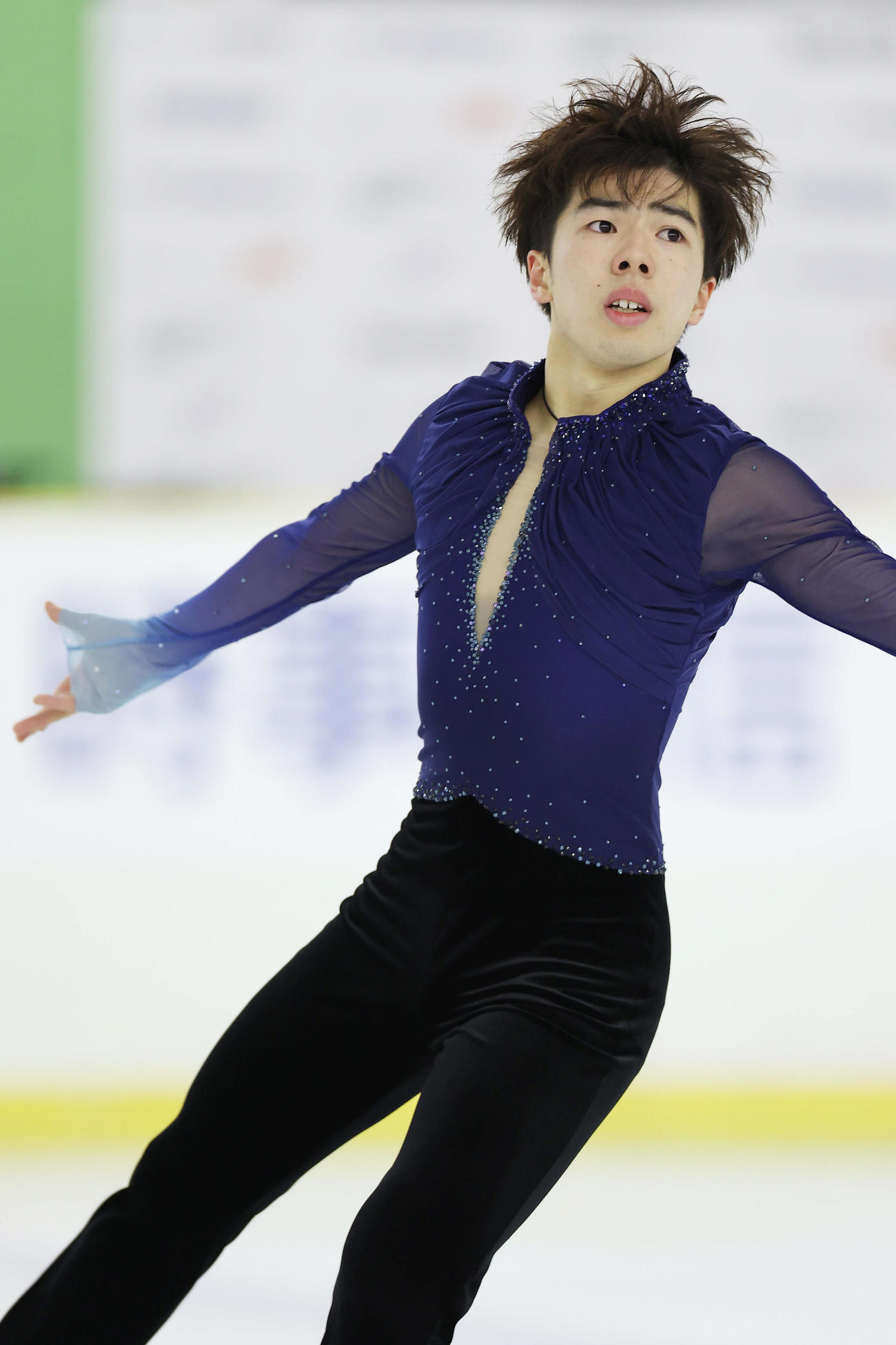 成年男子フリーで演技する佐藤（撮影・前田充）