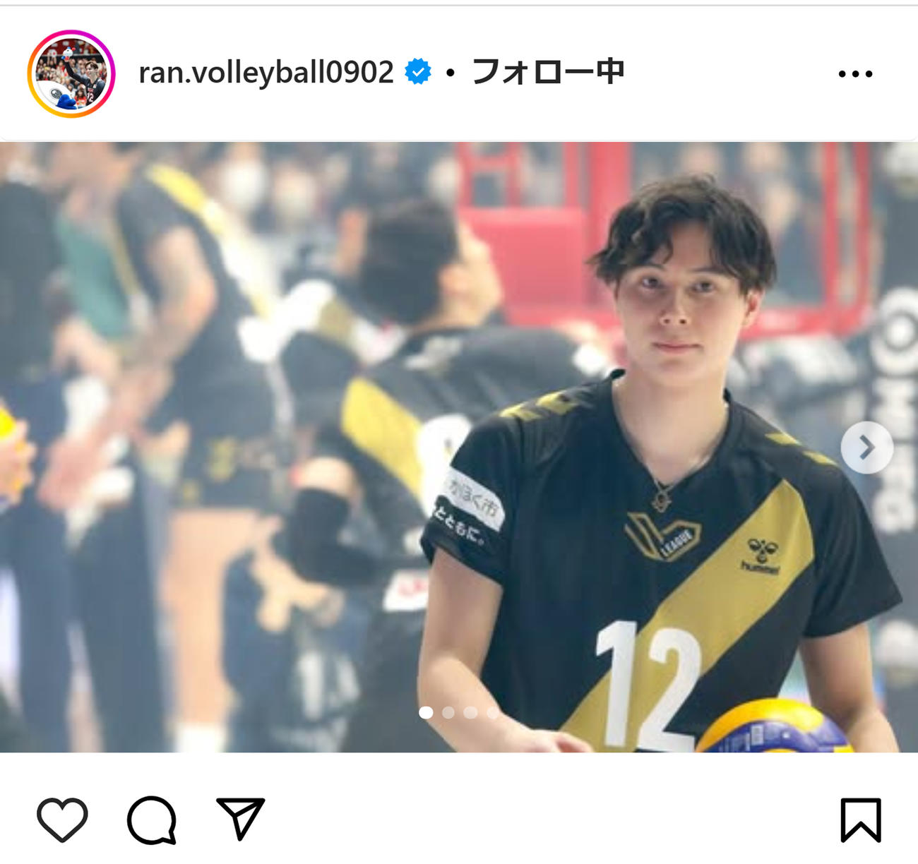 高橋藍のインスタグラムから