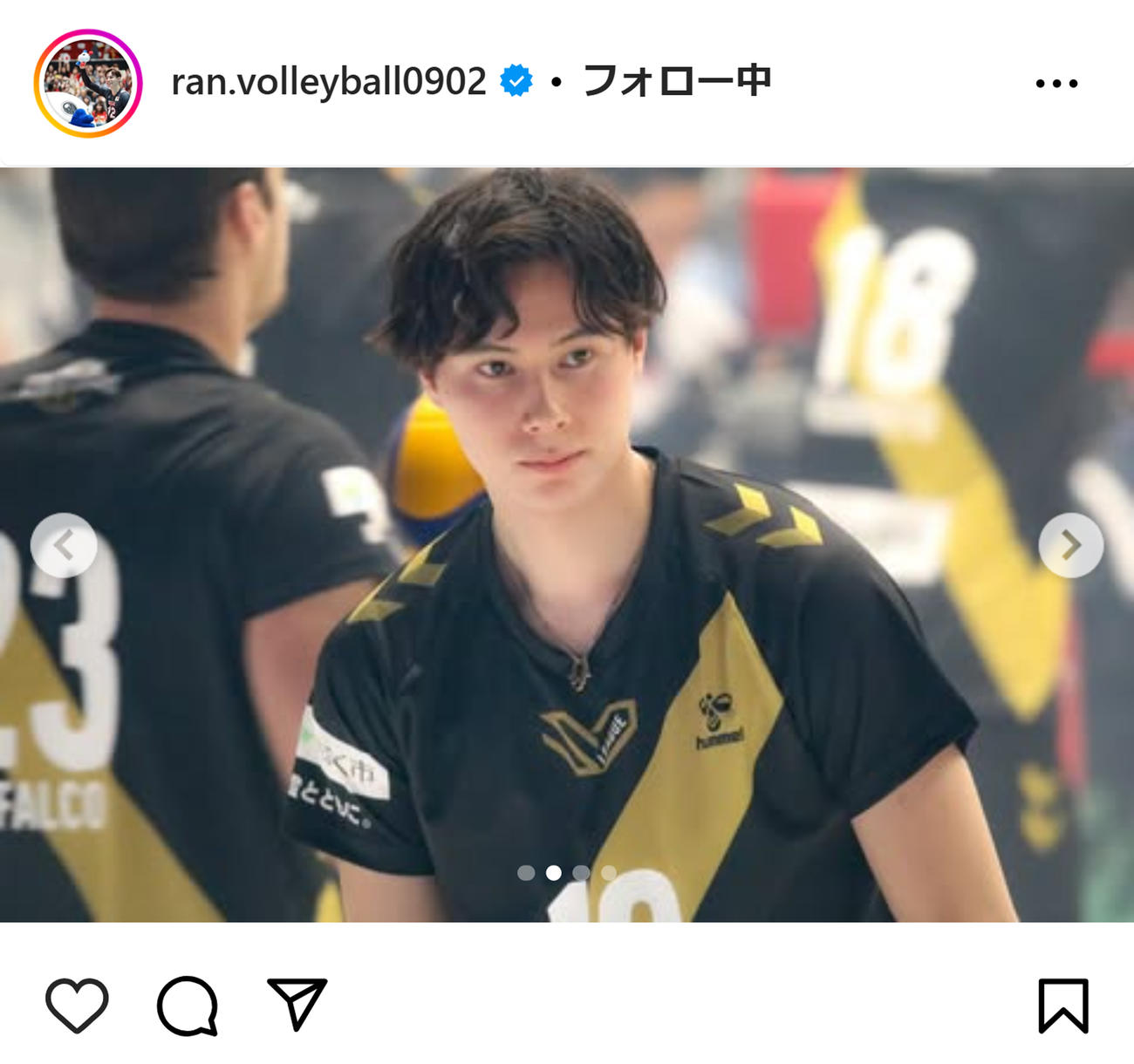 高橋藍のインスタグラムから