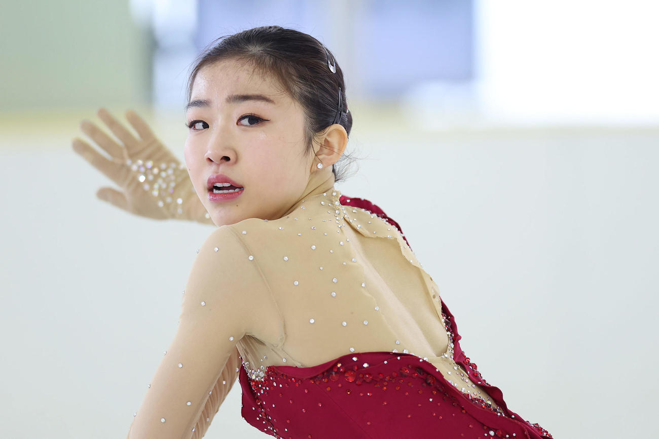 成年女子フリーで演技する千葉（撮影・前田充）