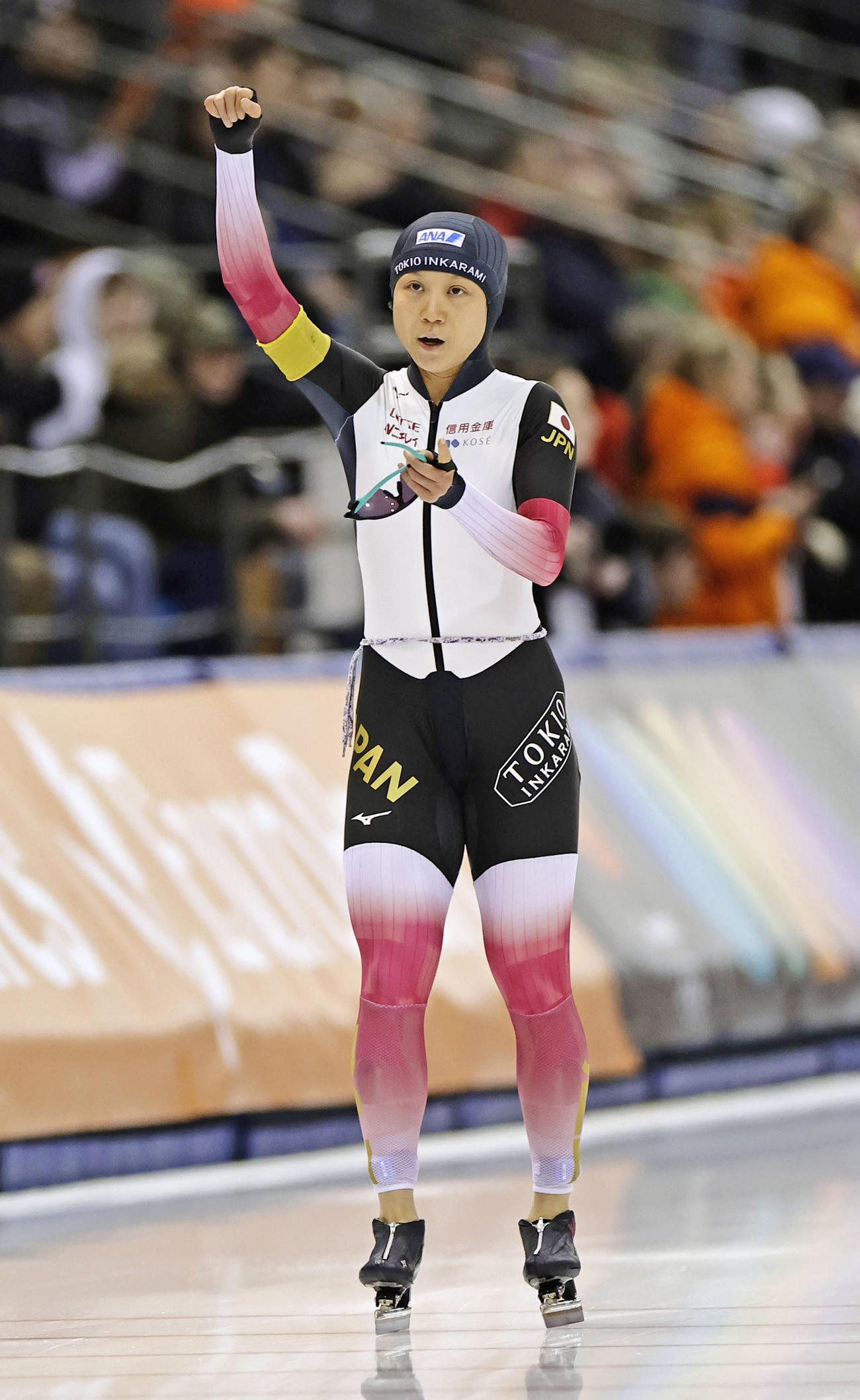 女子1000メートルで優勝した高木美帆（共同）