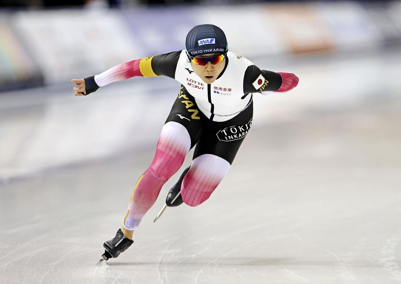 女子1000メートル　優勝した高木美帆（共同）