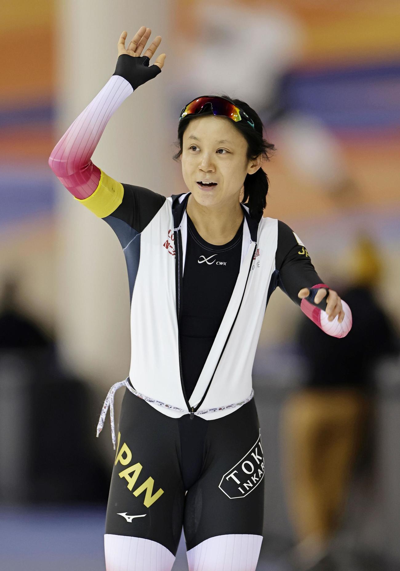 スピードスケートW杯女子1000メートルで優勝した高木美帆（共同）