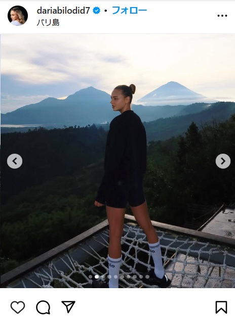 ダリア・ビロディドのインスタグラムから