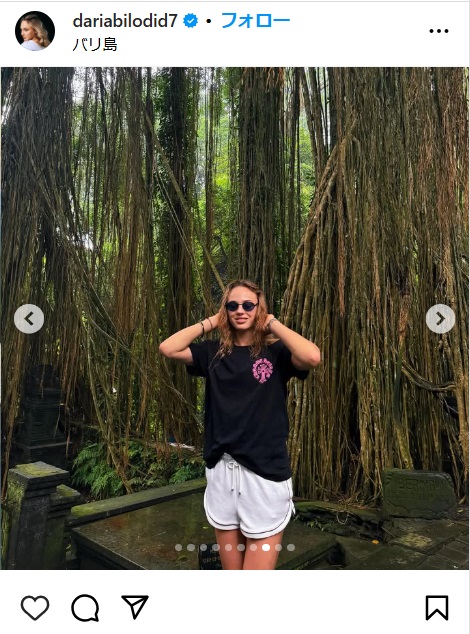 ダリア・ビロディドのインスタグラムから