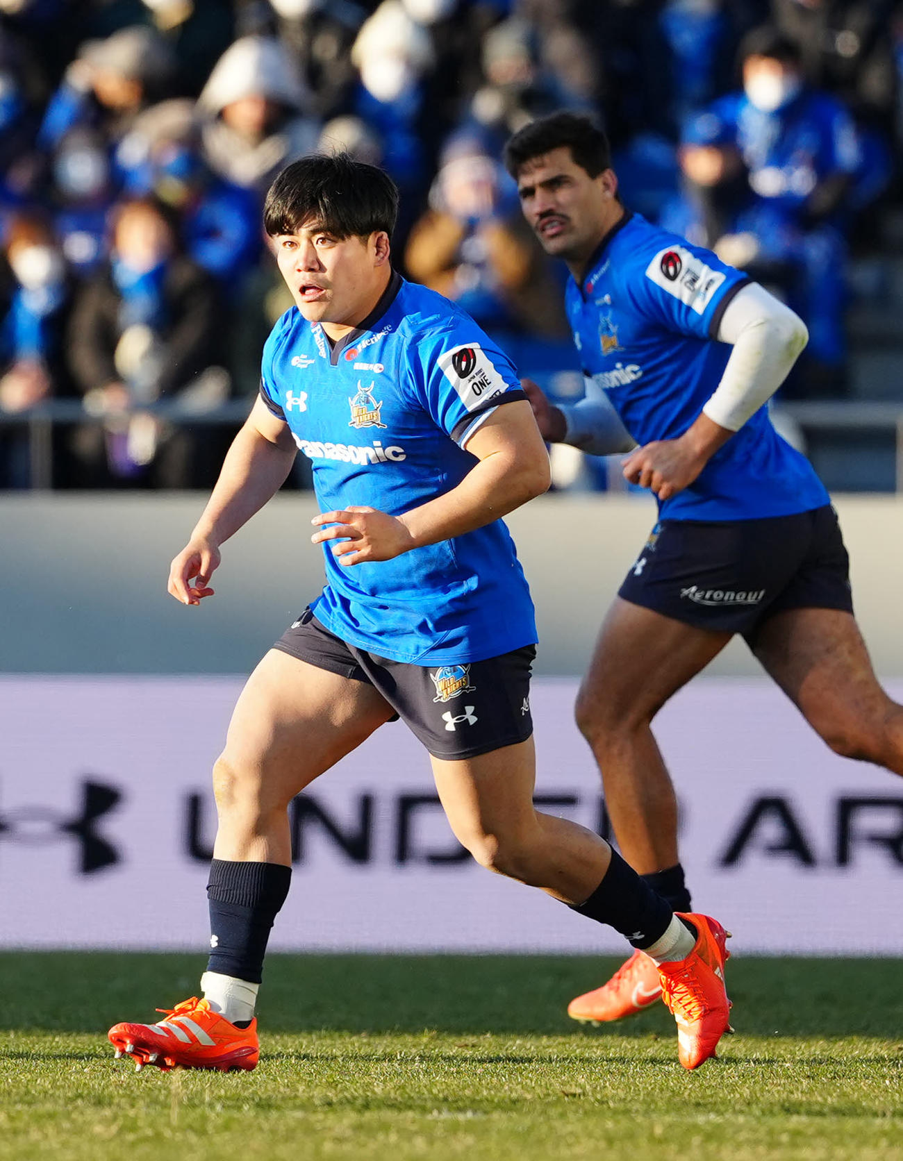 埼玉対BL東京　後半、途中交代でリーグワン初出場とした埼玉佐藤（撮影・江口和貴）