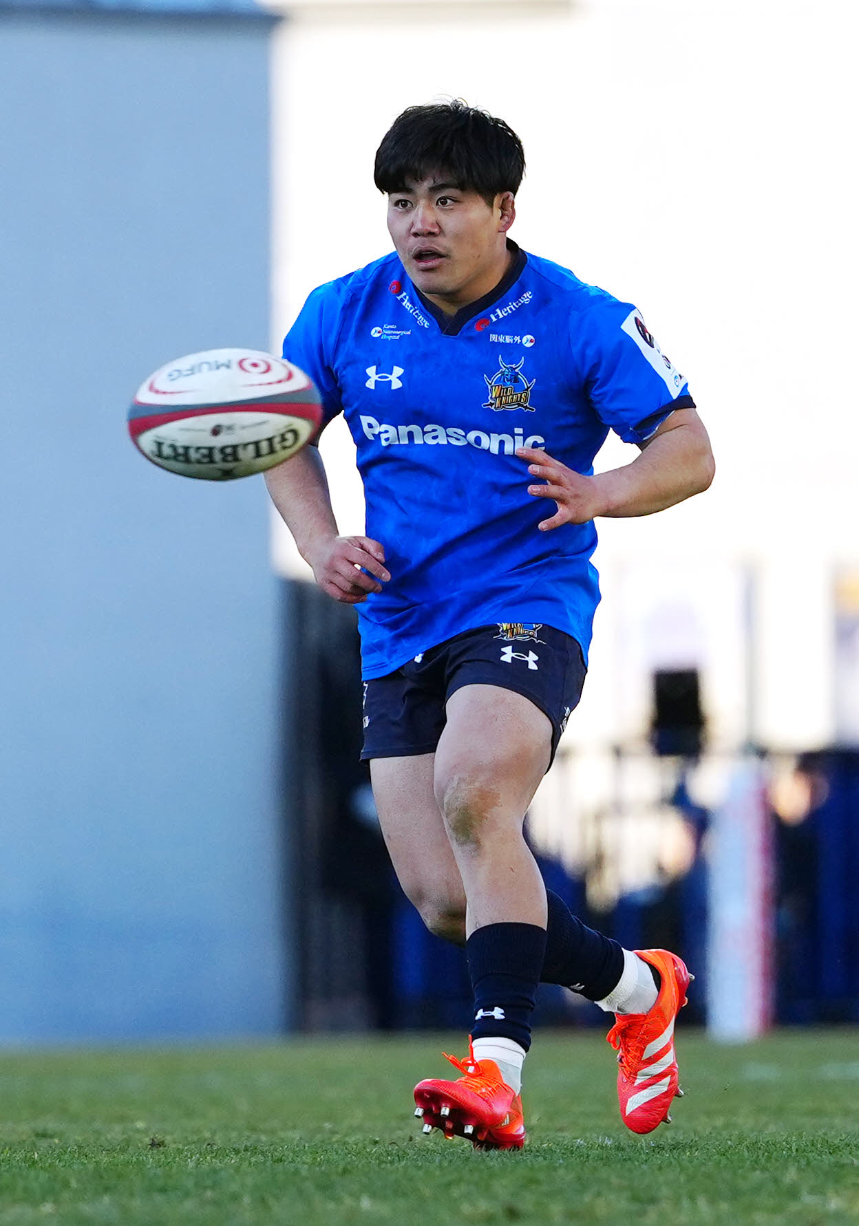 埼玉対BL東京　後半、途中交代でリーグワン初出場とした埼玉佐藤（撮影・江口和貴）