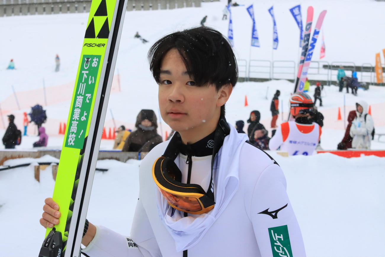 少年組で優勝した下川商高の岡部（撮影・保坂果那）