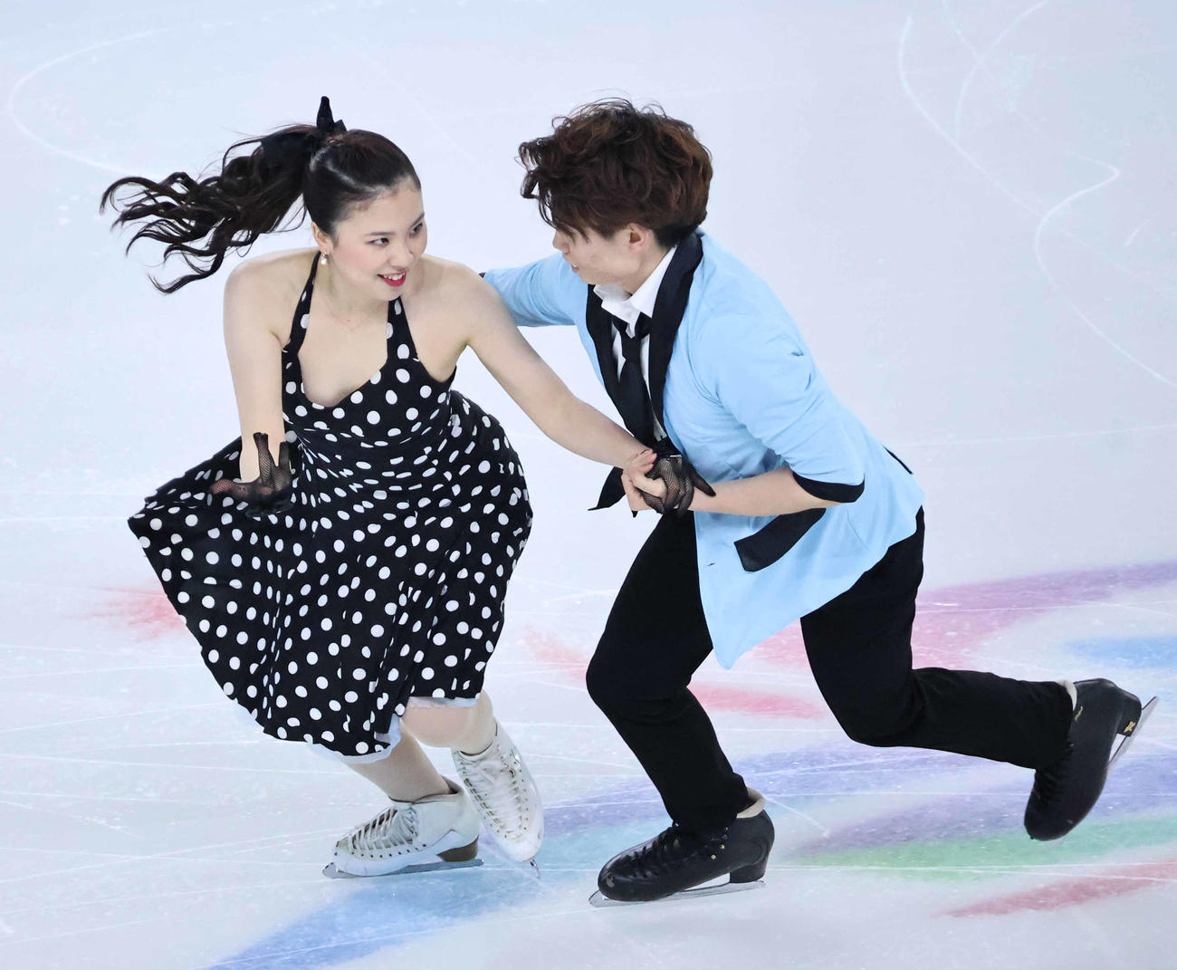 RDに臨んだ吉田唄菜、森田真沙也組（撮影・竹本穂乃加）