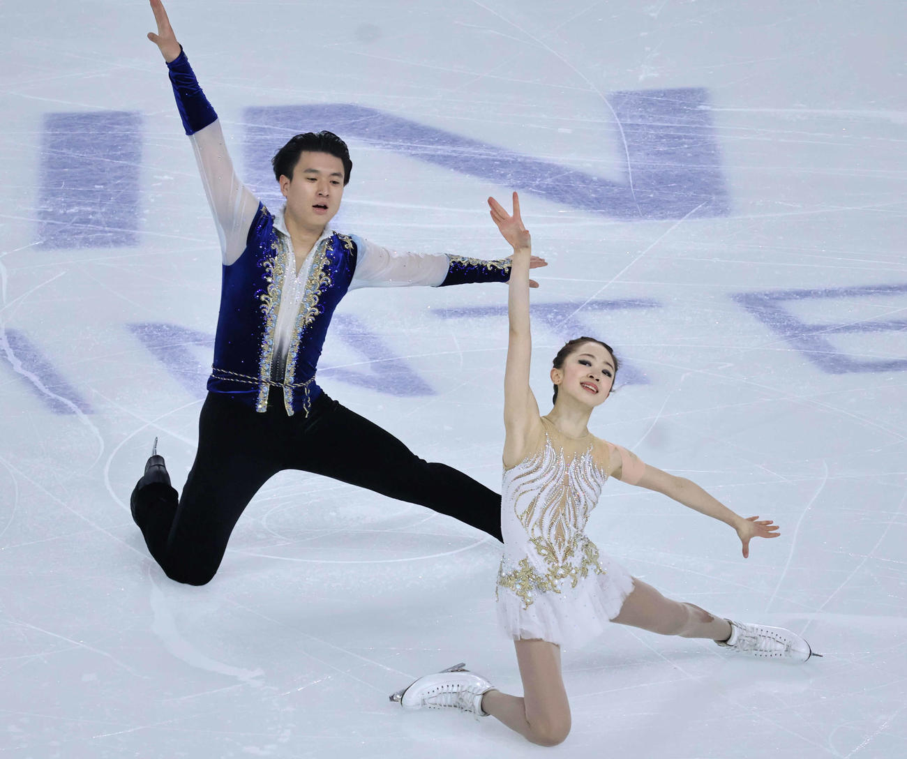 RDに臨んだ清水咲衣、本田ルーカス剛史組（撮影・竹本穂乃加）＝2025年2月11日、中国・ハルビン
