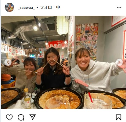 沢目繭のインスタグラムから