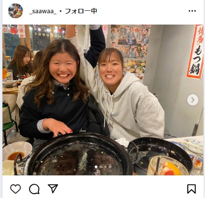 沢目繭のインスタグラムから