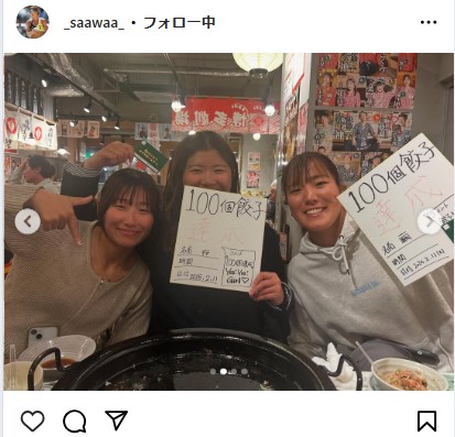 沢目繭のインスタグラムから