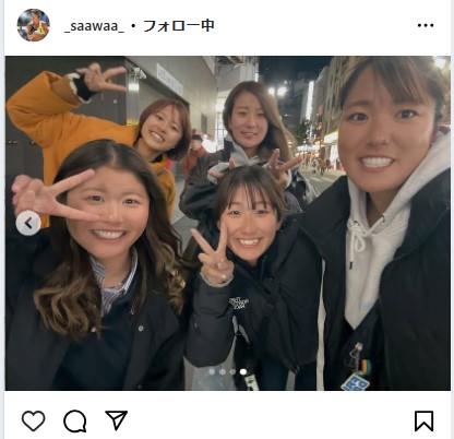 沢目繭のインスタグラムから