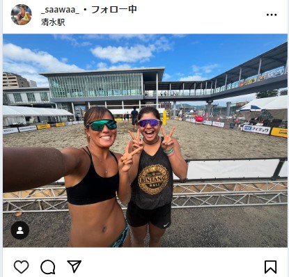 沢目繭のインスタグラムから