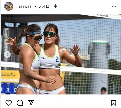 沢目繭のインスタグラムから