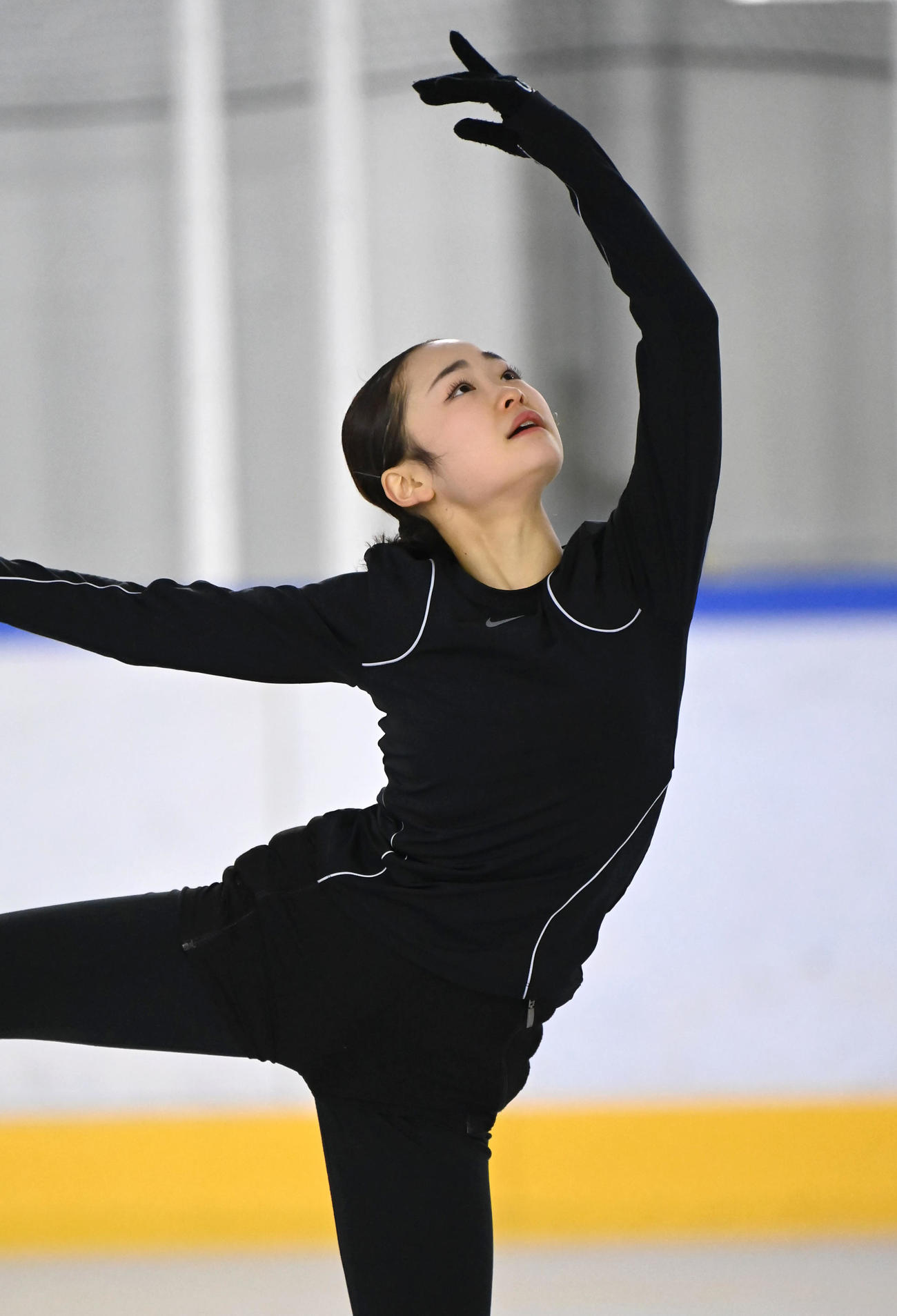 公開練習で調整する島田麻央（撮影・石井愛子）