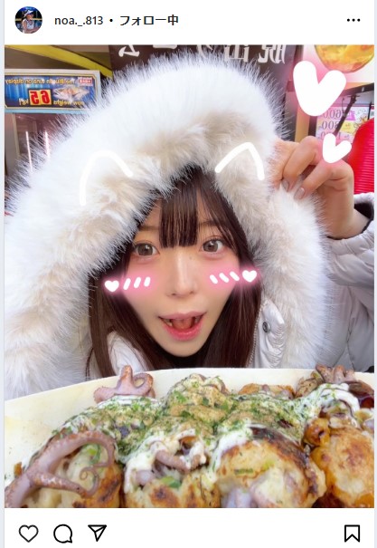 衣笠乃愛のインスタグラムから