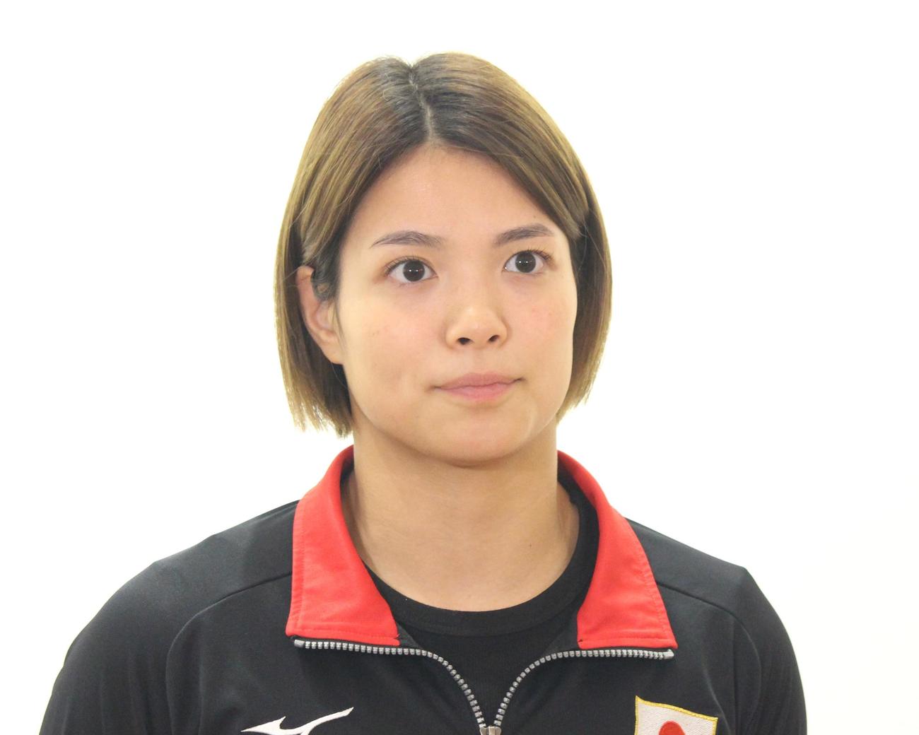 GSバクーから帰国し、取材に応じる阿部詩（撮影・勝部晃多）