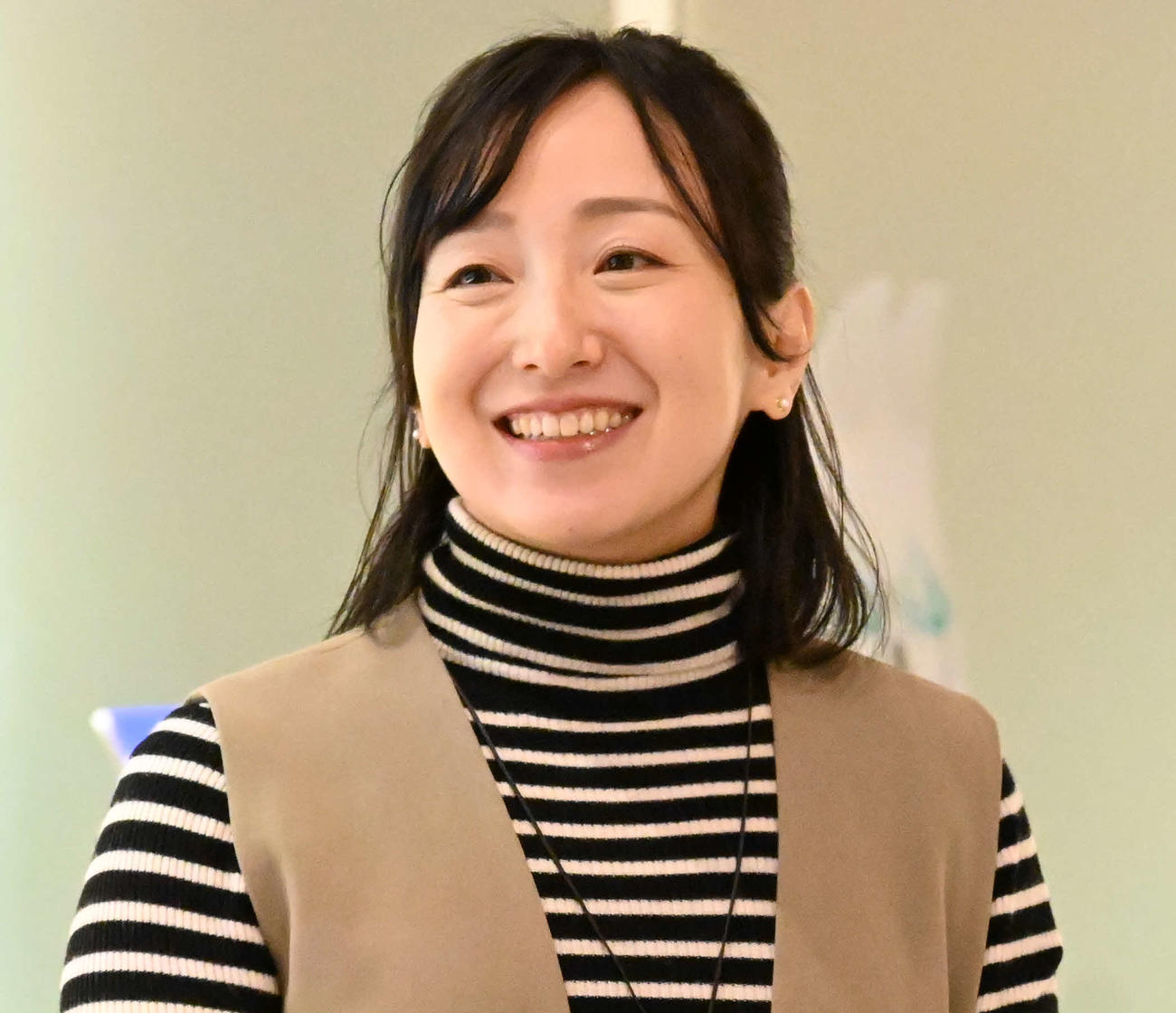 サウナに関するセミナーに出席し笑顔を見せるロコ・ソラーレ藤沢五月（撮影・飯岡大暉）