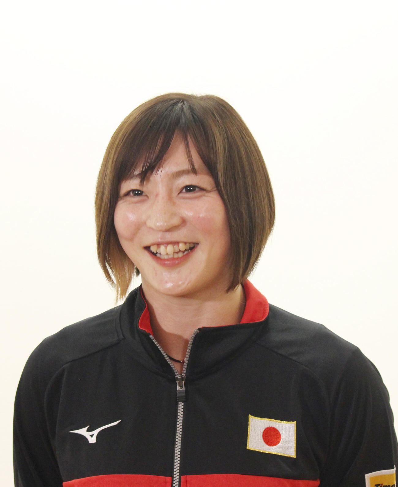 GSバクーから帰国し、取材に応じる角田（撮影・勝部晃多）