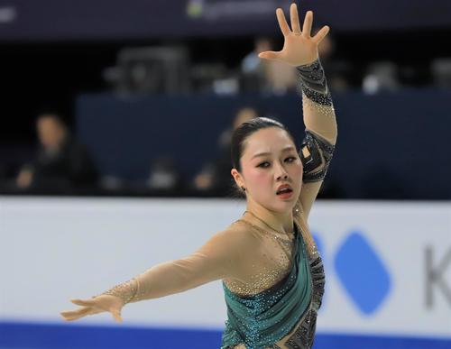 女子SPで演技を披露した樋口新葉（撮影・藤塚大輔）