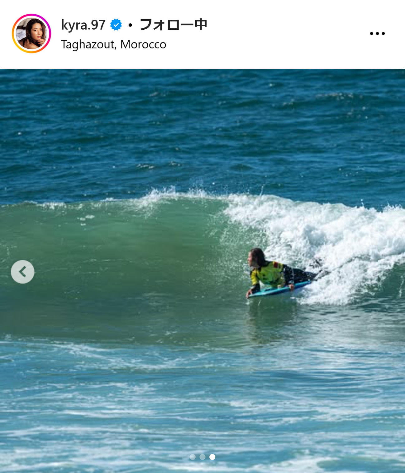 白波瀬海来のインスタグラムから