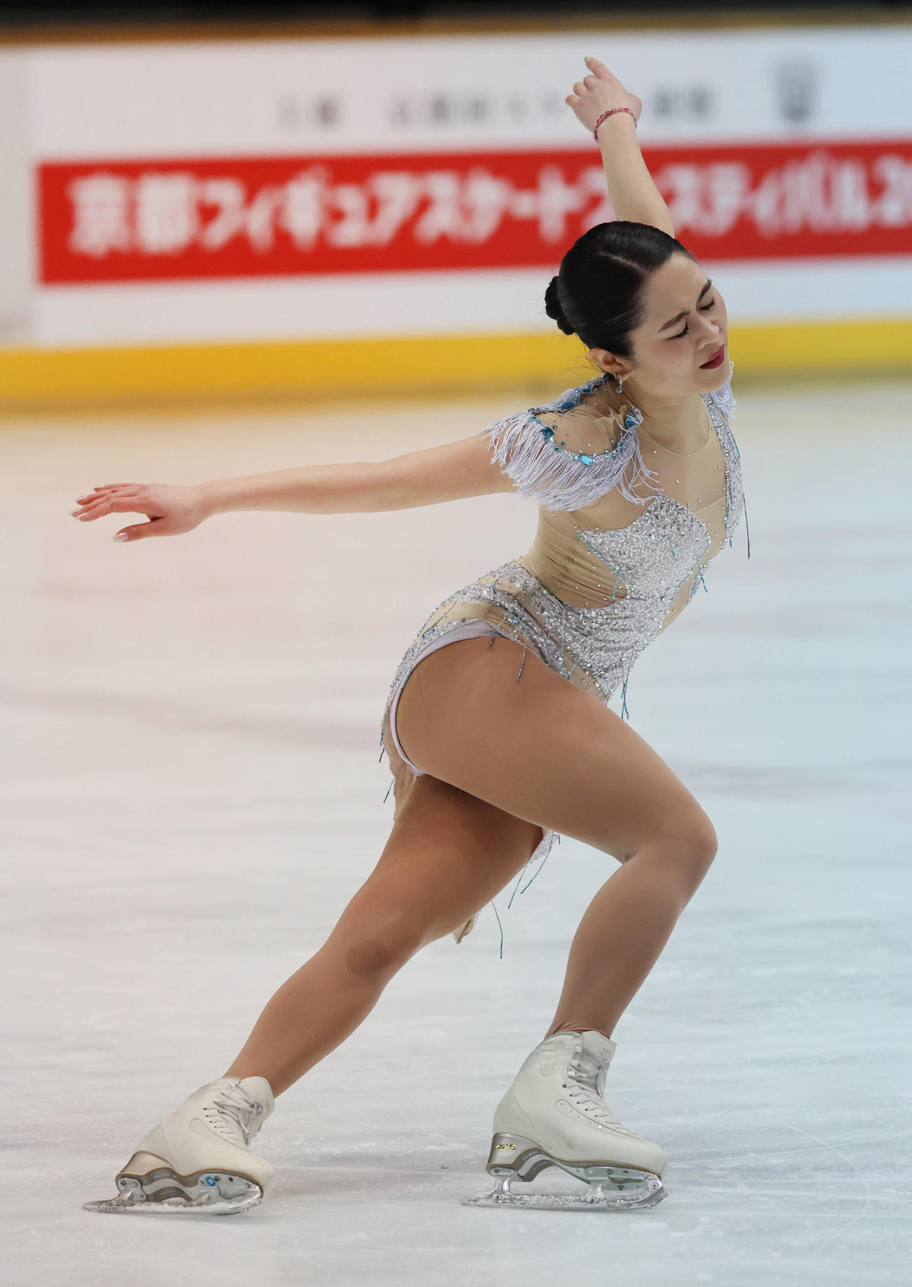 京都フィギュアスケートフェスティバル2025で演技する宮原知子（撮影・宮崎幸一）