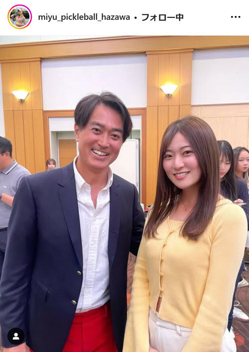 ピックルボール】日本代表の羽沢未宥「貴重な2ショ嬉しい」ミッキー