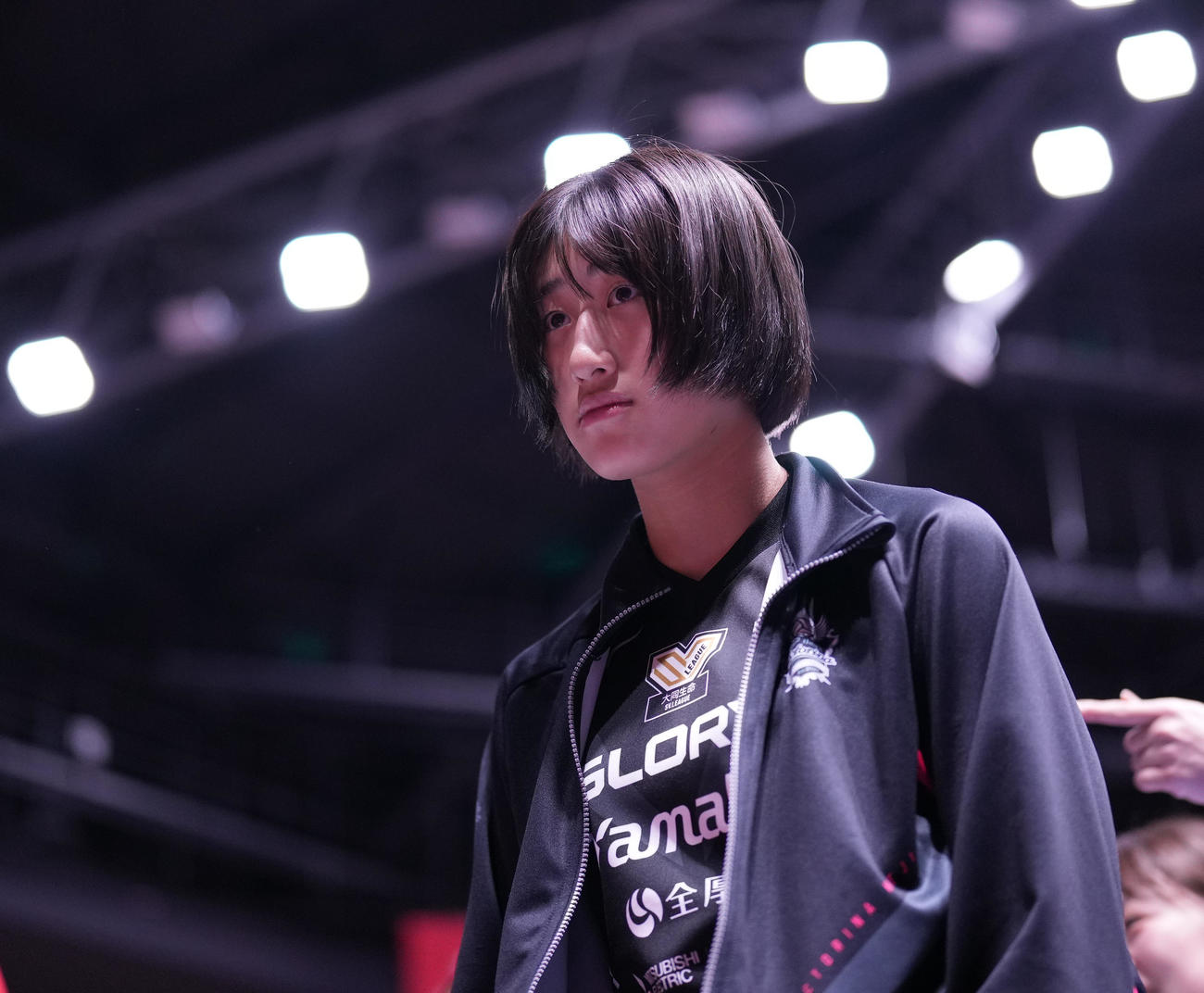 NEC川崎対姫路　NEC川崎に敗れ、引き揚げる姫路秋本（撮影・鈴木みどり）